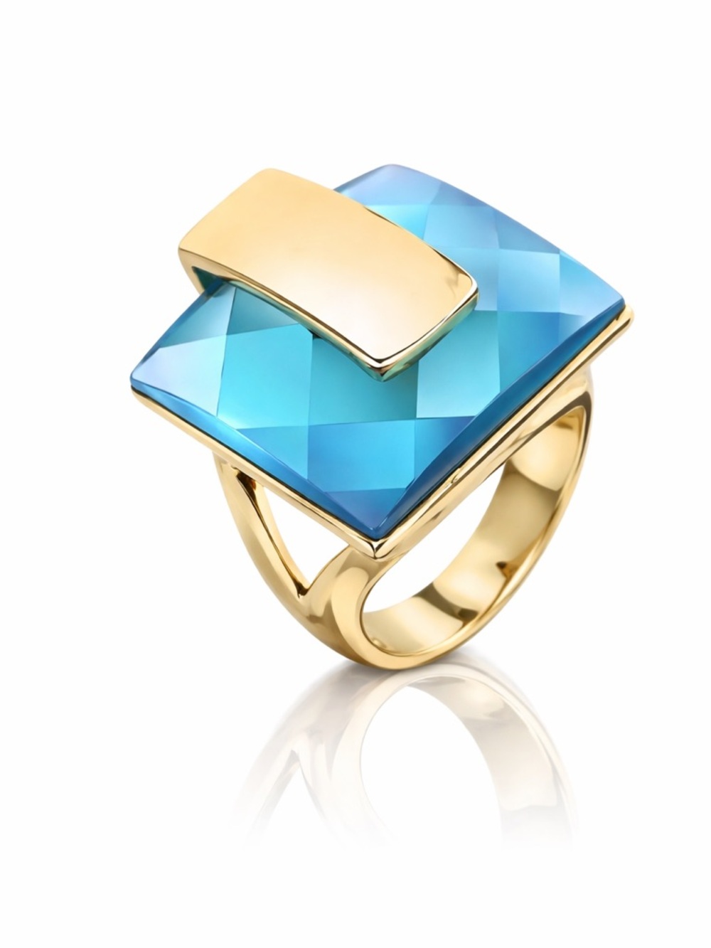 Swarovski Crystal Teal Statement Ring